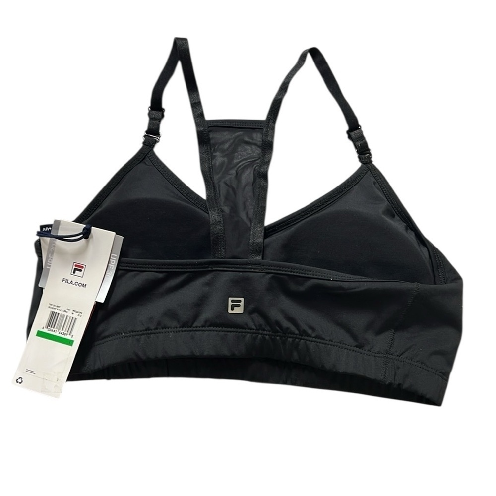 Fila Tennis Sleek Black Sports Bra - Picture 2 of 2